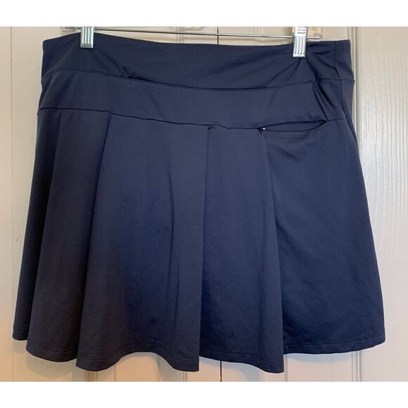 Nike golf skort pleated back size large dark blue - Picture 3 of 6